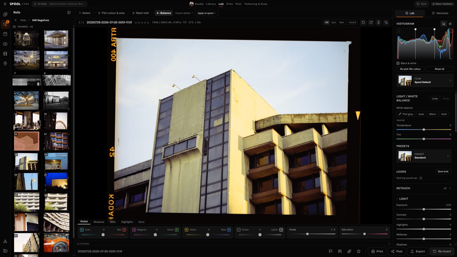 Fine-tune colour and retouch